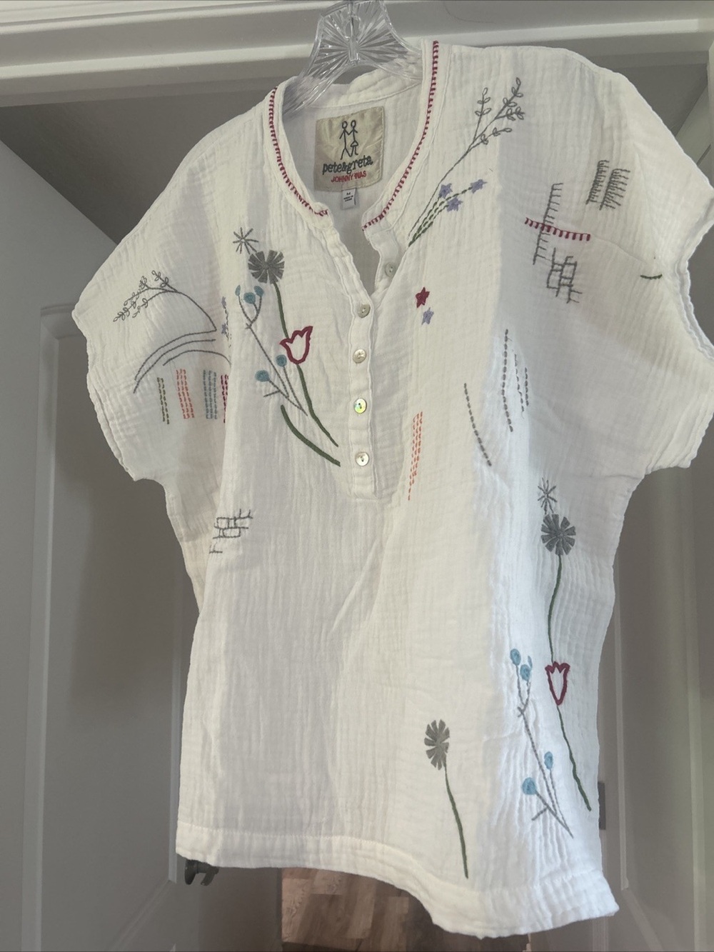 Johnny Was Pete & Greta Elettra Embroidered Boho Blouse - Picture 2 of 5